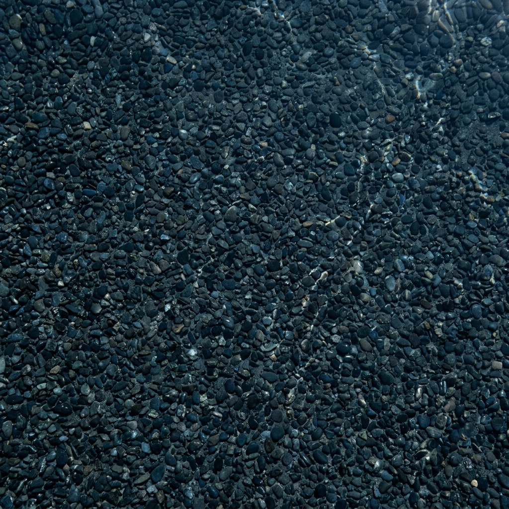 Midnight Blue Pebble pool finish, shown in its natural water tone